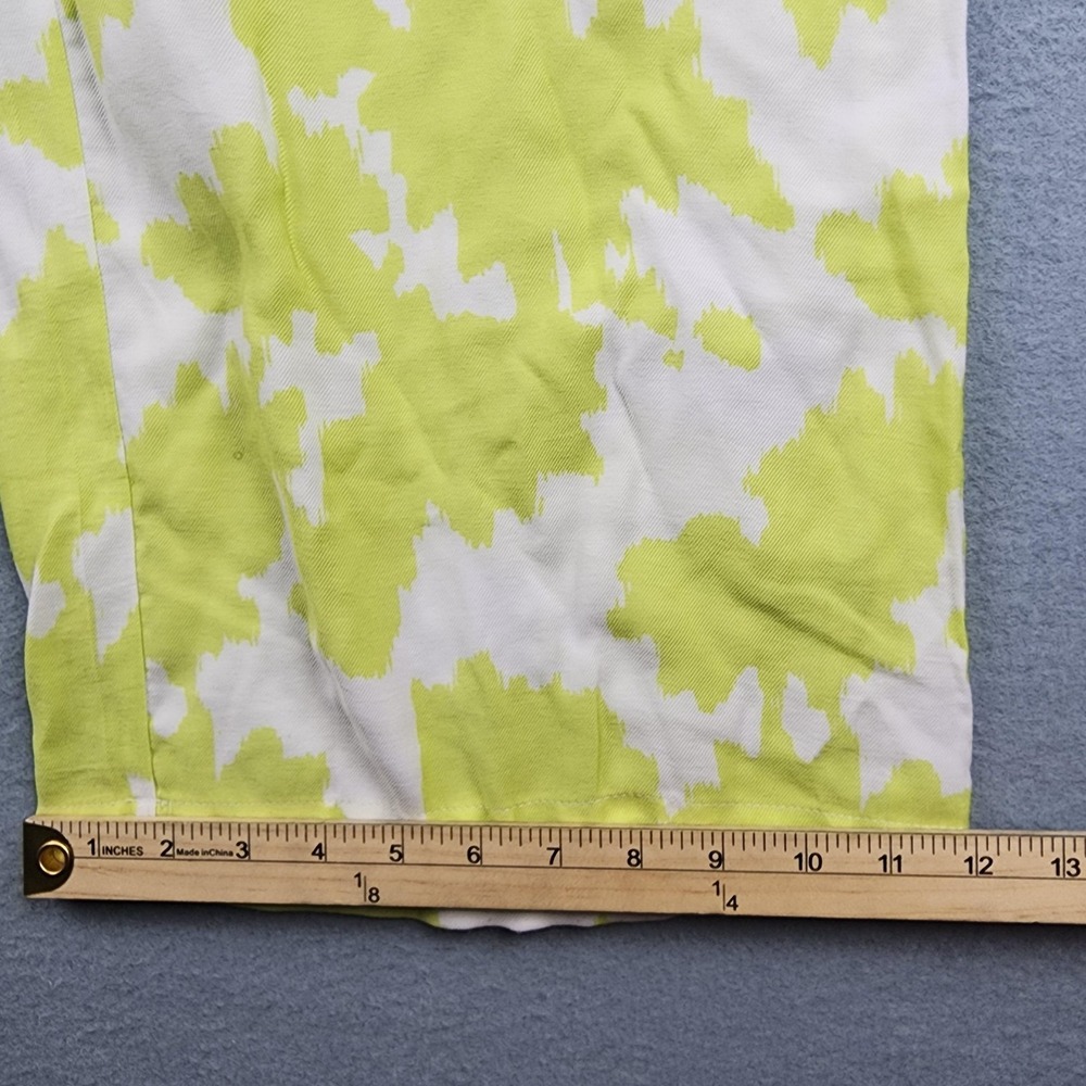 Armani Exchange Dress Pants Womens 8 Green Camo Wide Leg Twill Casual Summer - Picture 9 of 13
